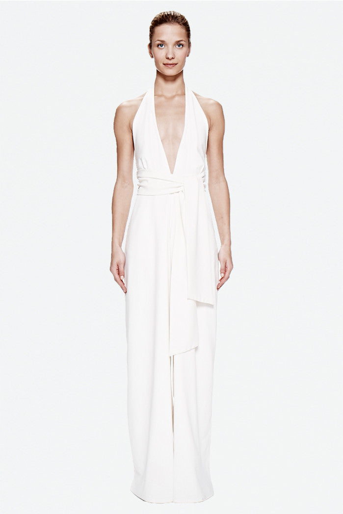 Award Winning Magdalena Jumpsuit in White | Misha Nonoo