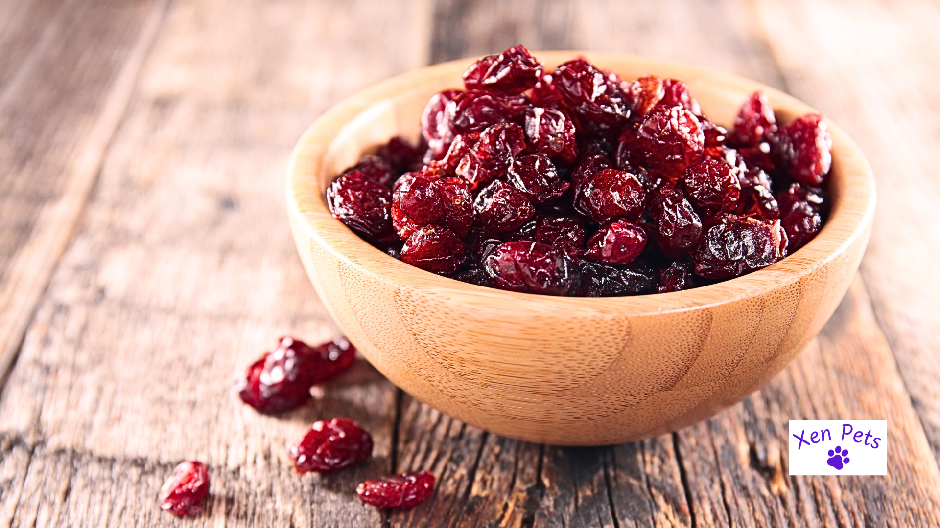 Bowl of dried cranberries.