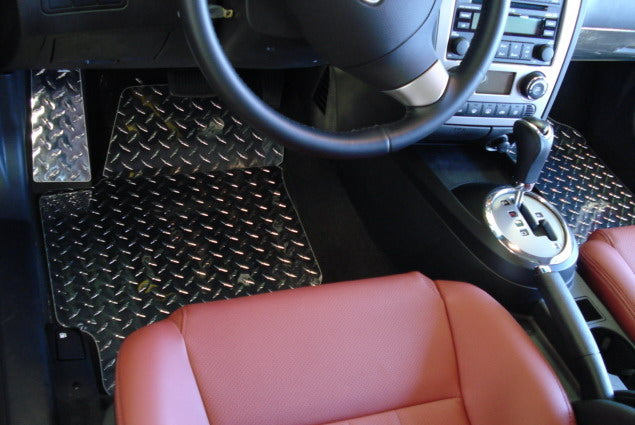 Tiburon Metal Floor Mats Black Metal Diamond Design Diamond Mats