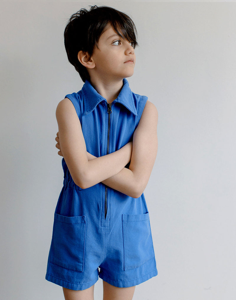 Noble Organic Tank Suit in French Blue