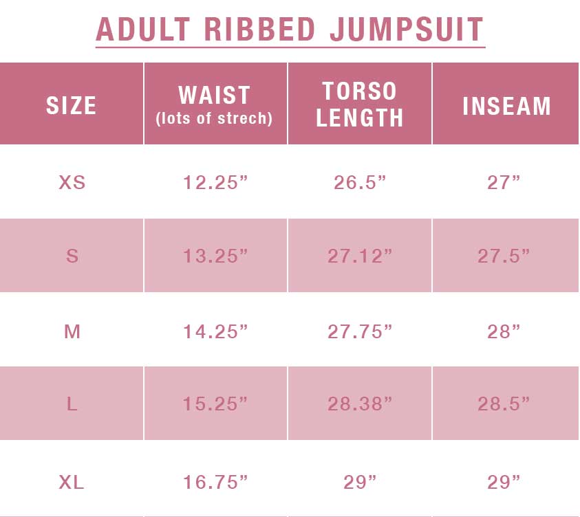 Adult Ribbed Jumpsuit