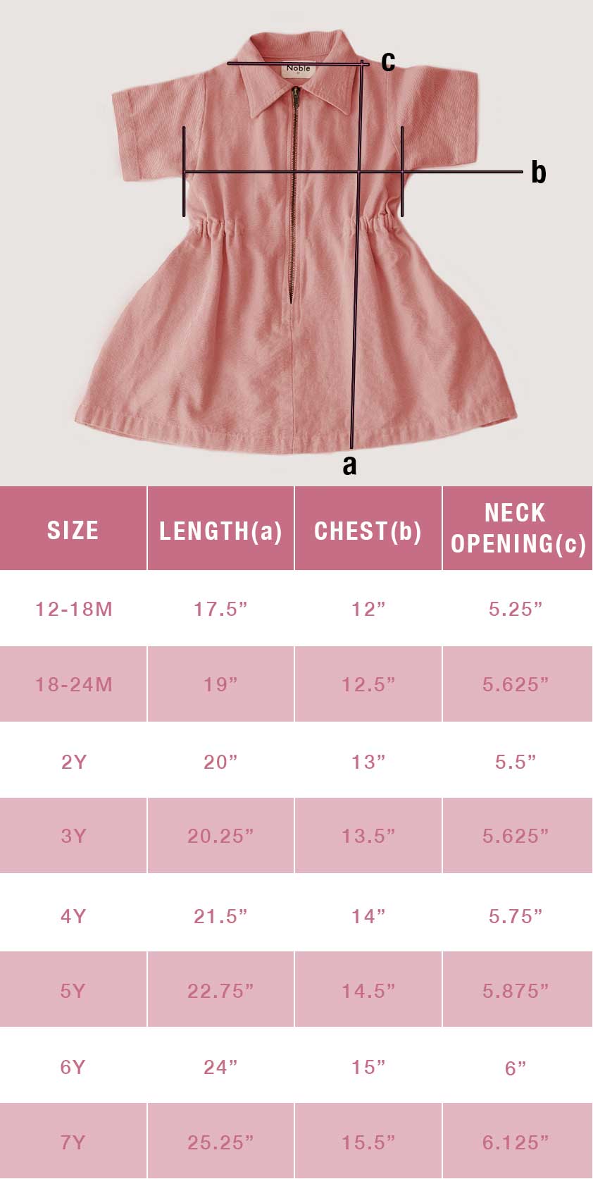 Utility Dress Measurement