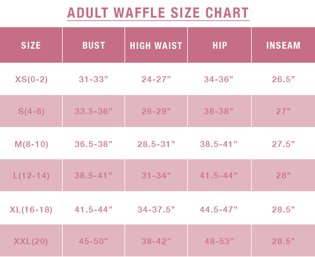 Adult Waffle Size Guide