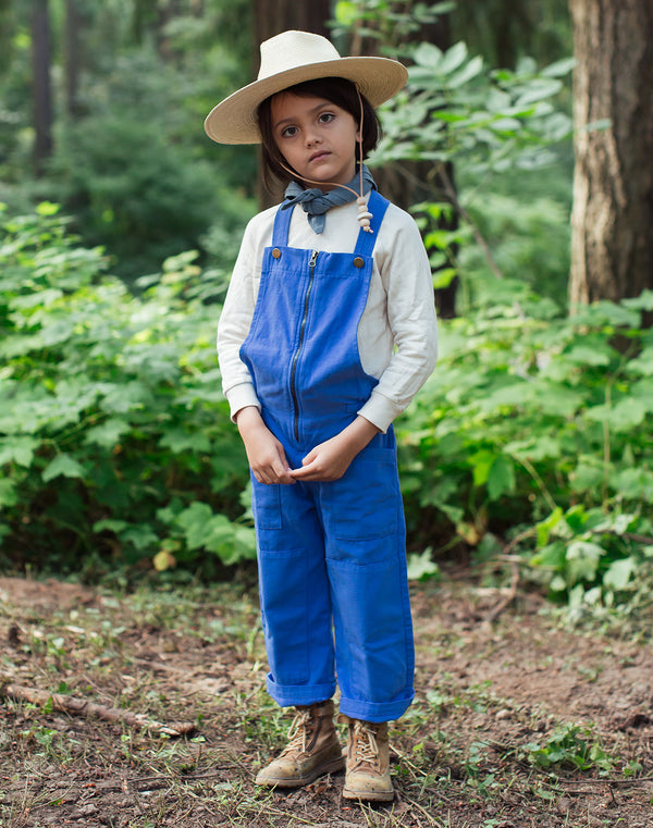 Noble Organic Overalls in French Blue