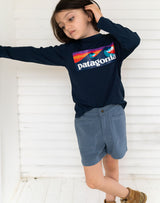 Patagonia Boy's Long Sleeve Cap Cool Daily T-Shirt in New Navy