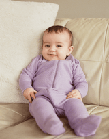 Noble Organic Pointelle Footie Sleeper in Lavender