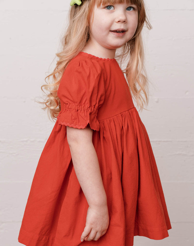 Noble Organic Franny Dress in Paprika