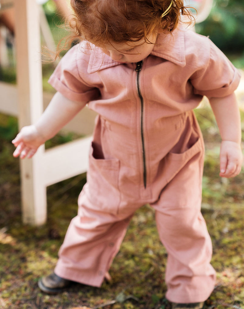 Noble Organic Utility Suit in Dusty Rose