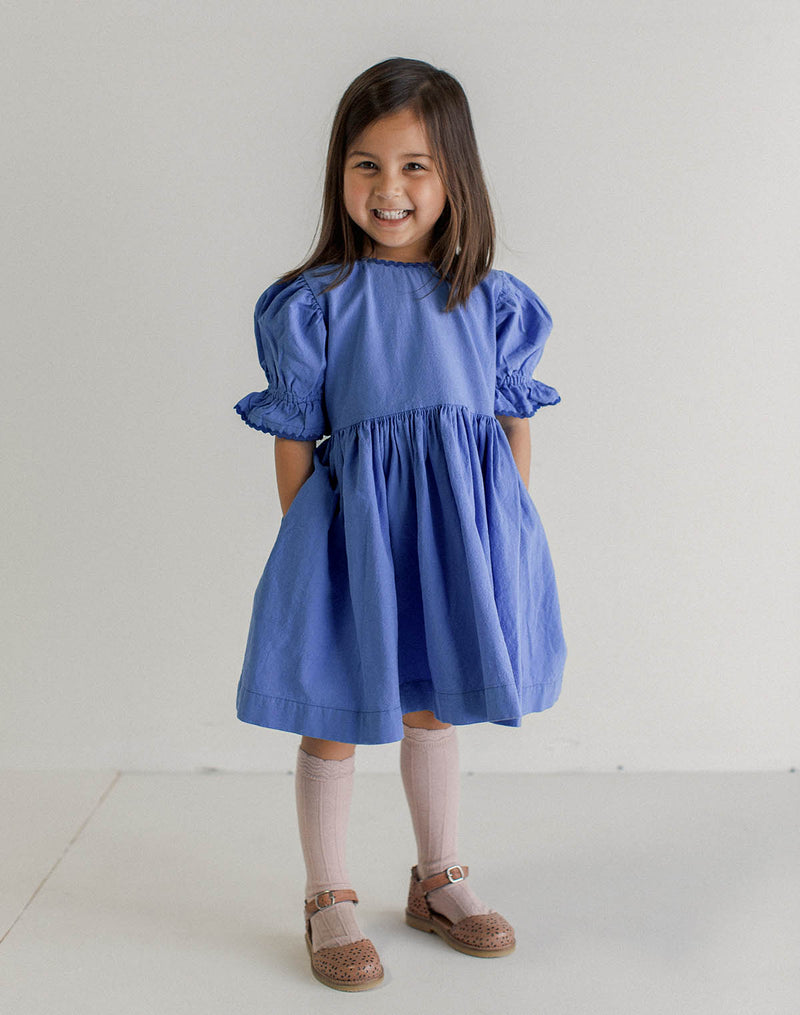 Noble Organic Franny Dress in French Blue