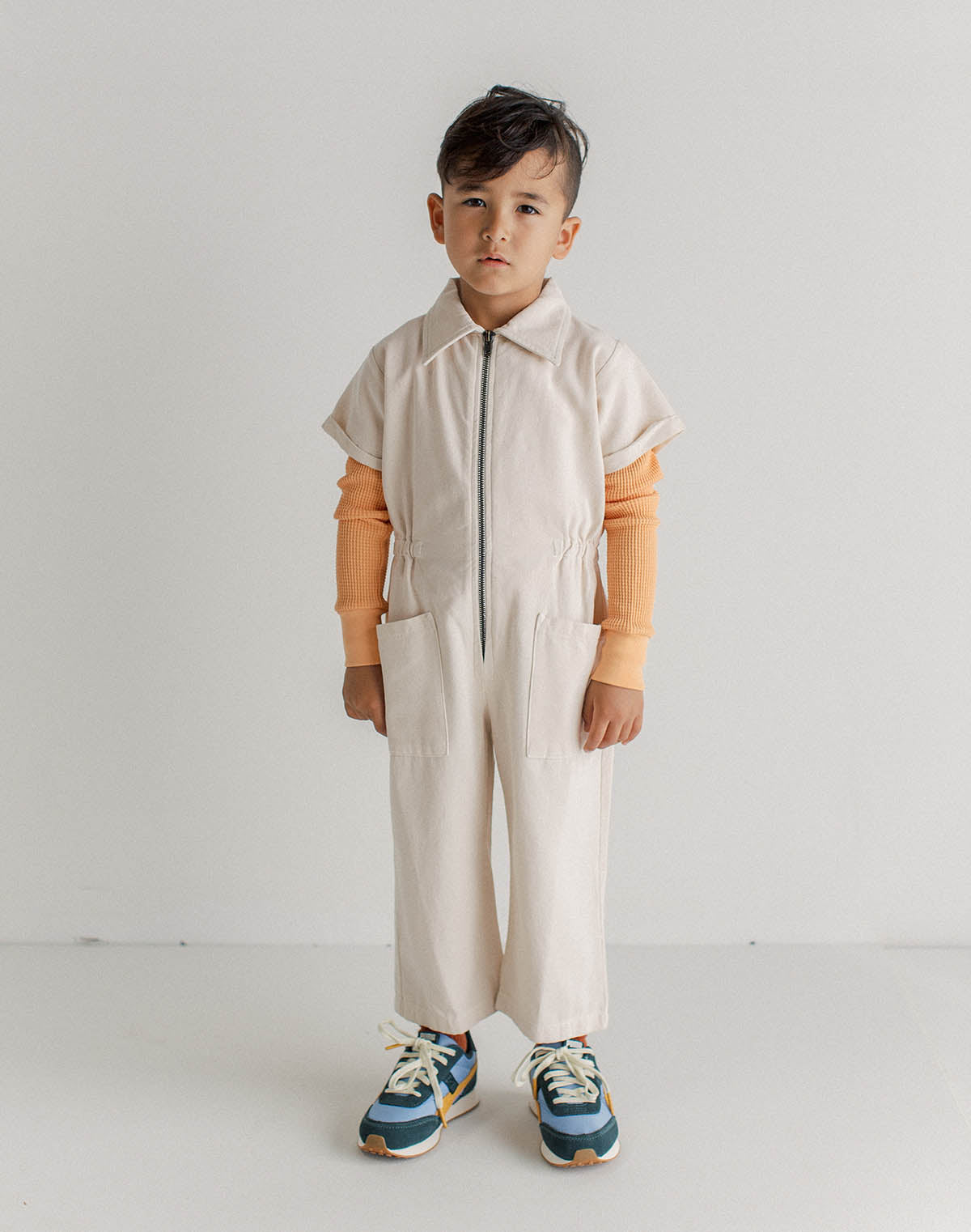 Image of Noble Organic Utility Suit in Oat Milk