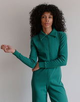 Noble Adult Organic Rib Jumpsuit in Pine