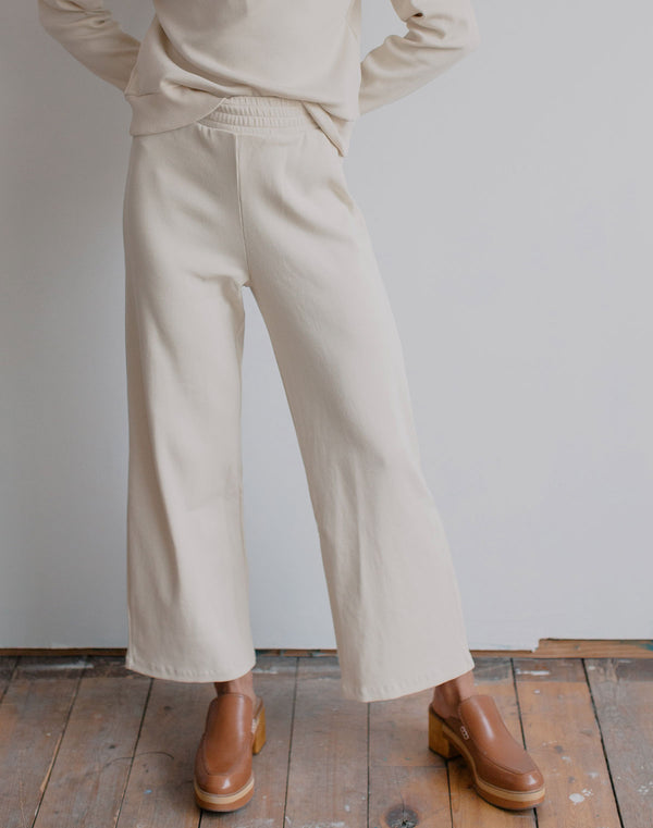 Noble Adult Organic Rib Jumpsuit in Oat Milk