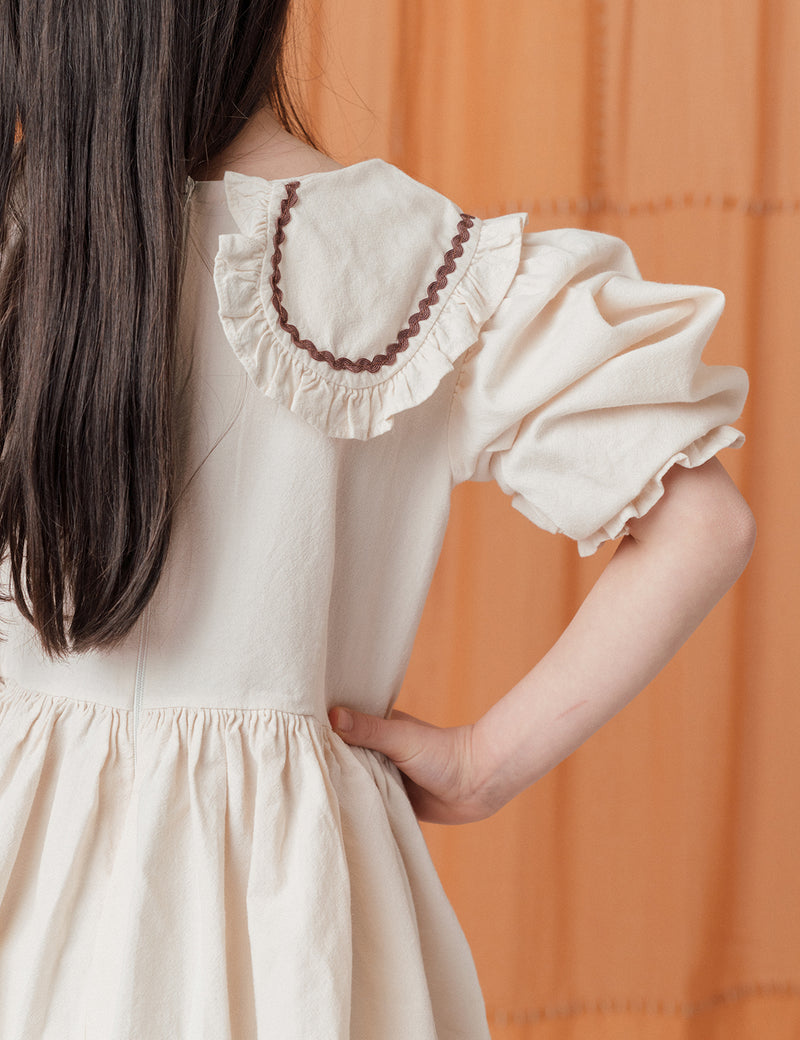 Noble Organic Cindy Lou Dress in Oat Milk