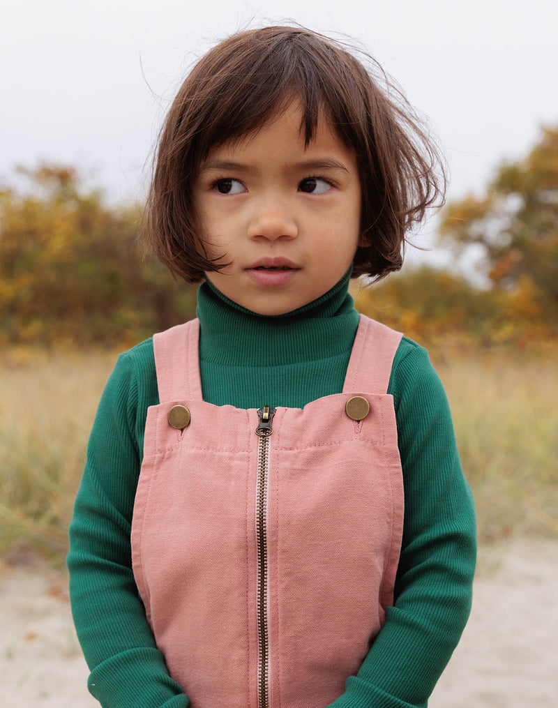 Noble Organic Overalls in Dusty Rose