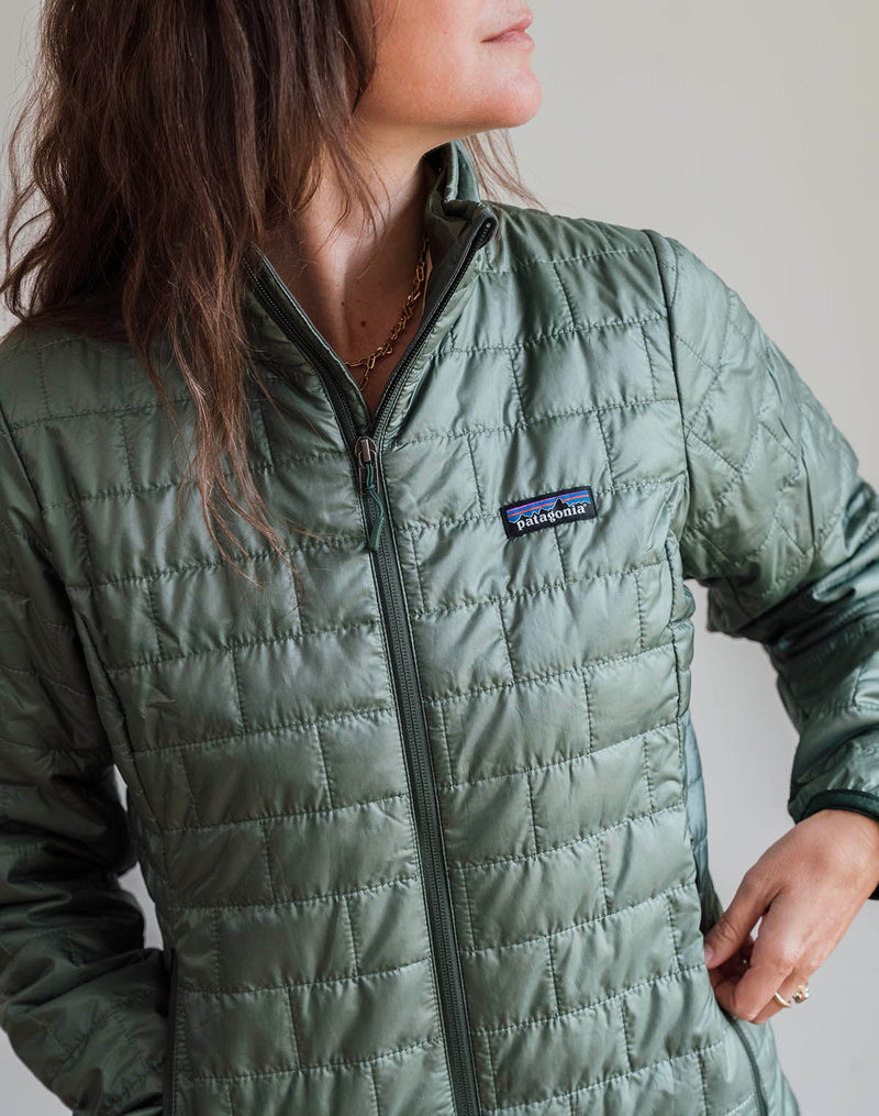 Patagonia Women's Classic Nano Puff Jacket in Hemlock Green