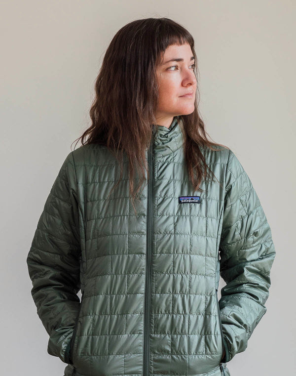 Patagonia Women's Classic Nano Puff Jacket in Hemlock Green