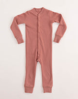 Noble Organic Pointelle One-Piece in Dusty Rose