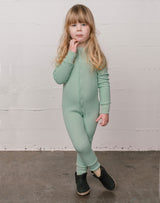 Noble Organic Waffle One-Piece Sleeper in Sage