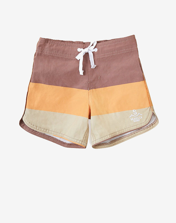 Seaesta Surf Triple Scoop Boardshorts in Caramel