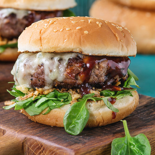 blue cheese burger recipe Valentine's Recipes with Wine Pairings