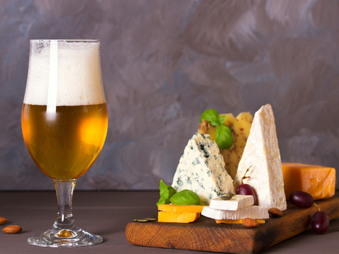 Beer with a cheese board