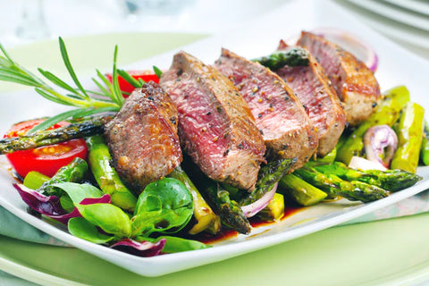 Grilled Steaks & Asparagus