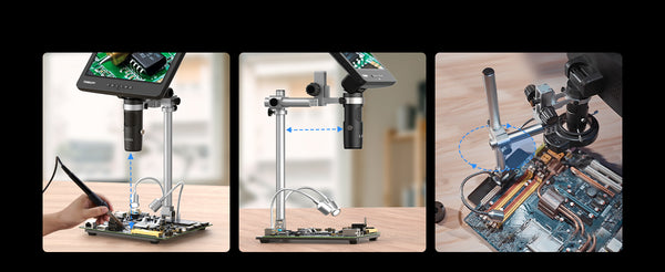 tomlov dm602 pro digital microscope with boom stand