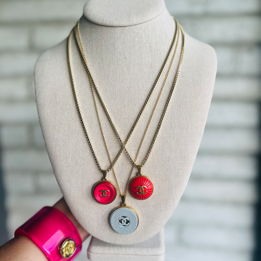 Repurposed YSL Pink Charm Necklace – LINA V DESIGNS