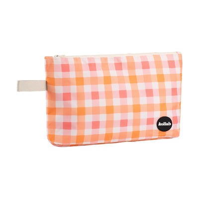 Mini Pouch Watermelon Peach Check