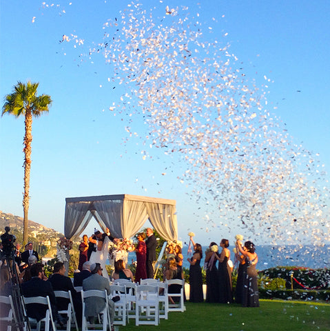 Custom Flashy Confetti Launch at Montage Laguna Beach, designed by Mindy Weiss Party Consultants.