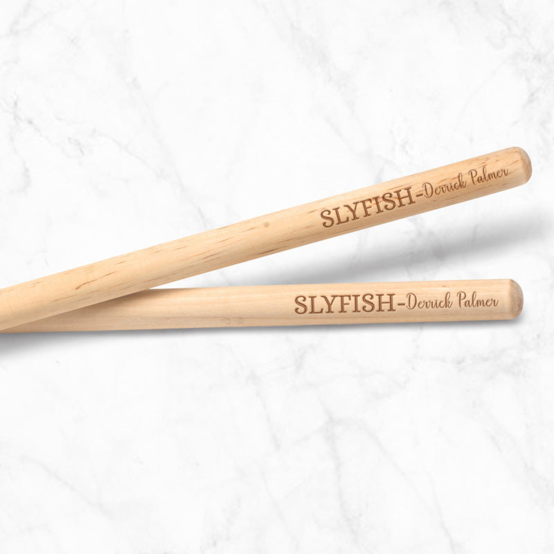 Gifts for Drummer - Engraved Wooden Drumsticks 1 Pair Good Idea