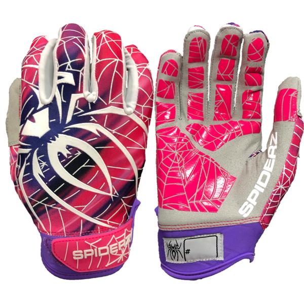 purple and black batting gloves