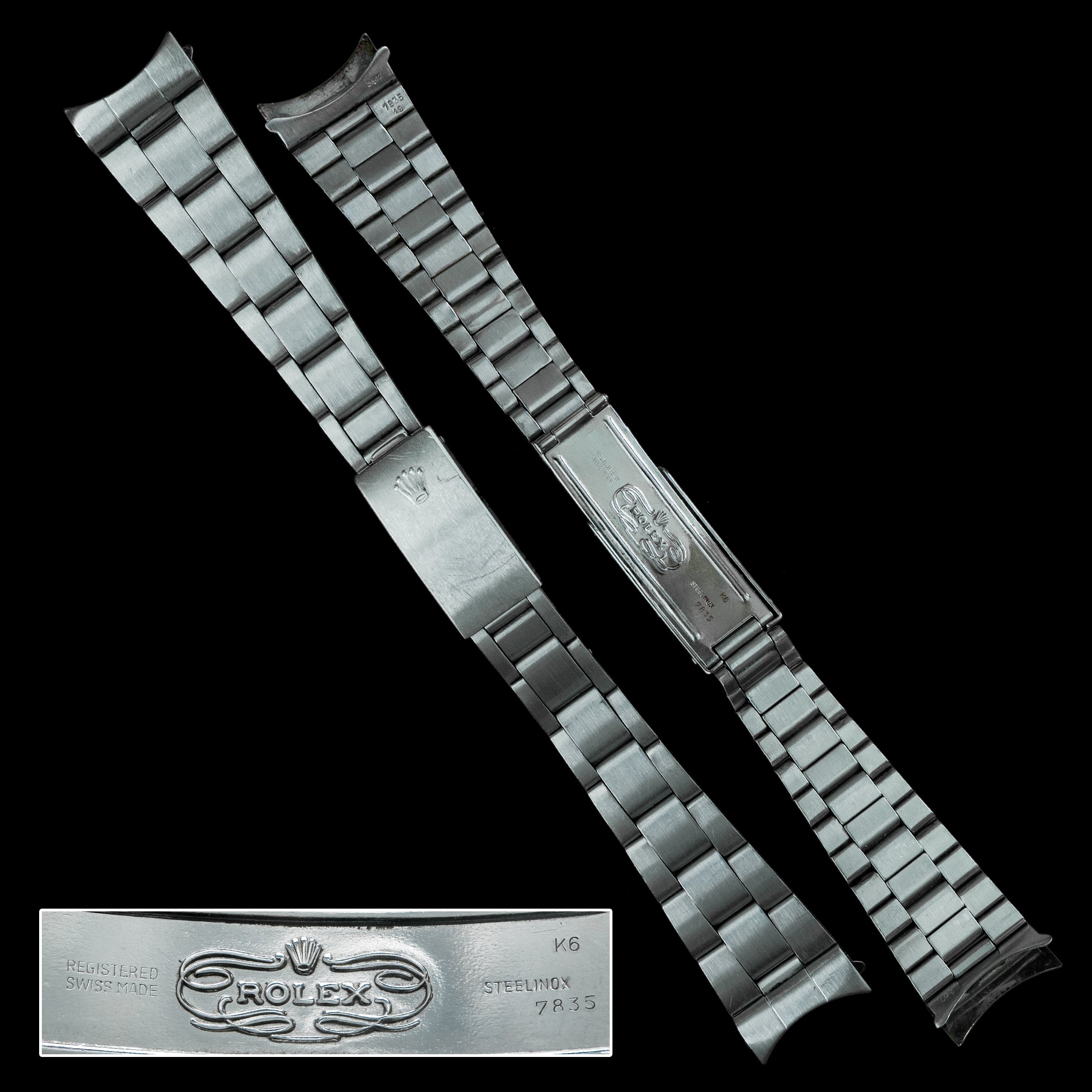 Vintage 1990 Rolex Seadweller 93150 585 Steel Solid Link 20mm Bracelet 1665  - Harrington & Co.