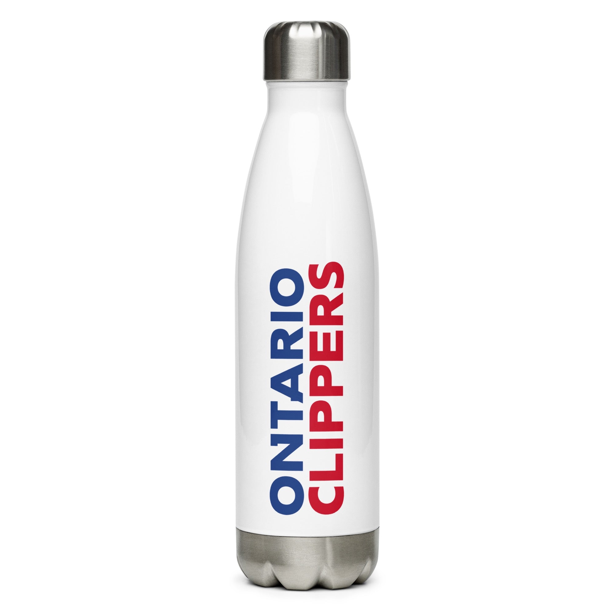 NBA G League Ontario Clippers Wordmark, Ball Logo Stainless Steel Water Bottle - NBA G League Ontario Clippers product image