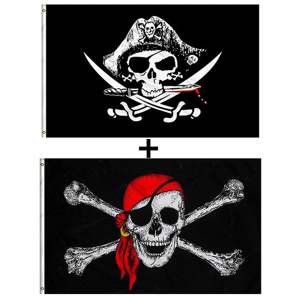 Anley Fly Breeze 3x5 Foot Jack Rackham Pirate Flag - Jolly Roger Flags