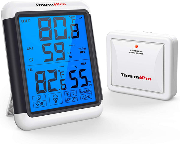 Thermopro TP55 Digital Hygrometer Indoor Thermometer Humidity Gauge wi