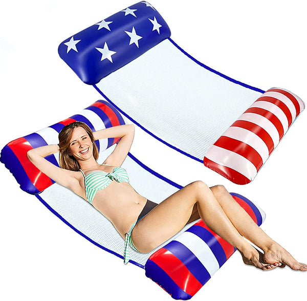 Sfee Pool Floaties for Adults, 2 Pack Inflatable Pool Float Chair
