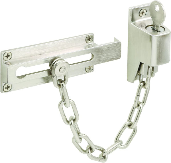 Prime-Line Swing Bar Lock, 3-7/8 in. Bar Length, Diecast Zinc, Satin Nickel  Finish