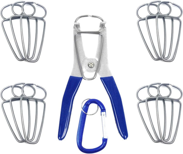 Fulton Spring Clamp Pliers with 4 Spring Clamps and Hip Clip Made in the USA