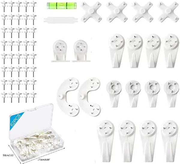 Concrete Wall Hooks，25pcs Invisible Nail Hangers, No Damage Wall Picture  Hanger ， Powerful Concrete Hard Wall Drywall Picture Hooks Non-Trace  Hanging