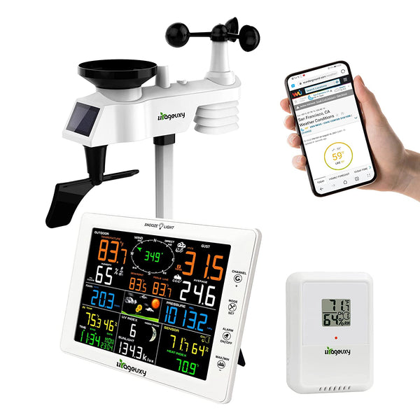  Ecowitt Wi-Fi Weather Station Display Console WN1980B