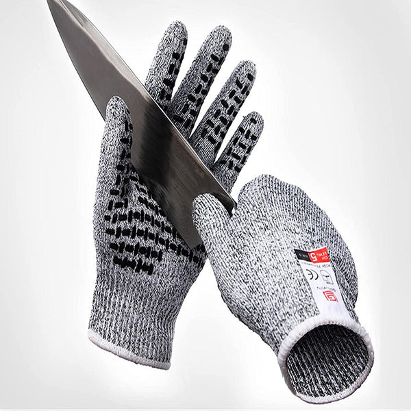 Thomen 4 Pcs (M+L) Cut Resistant Gloves Level 5 Protection for Kitchen, Upgrade Safety Anti Cutting Gloves for Meat Cutting, Wood Carving, Mandolin