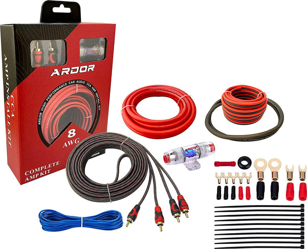 BOSS Audio Systems 8BK 8 Gauge Amplifier Installation Wiring Kit - A C