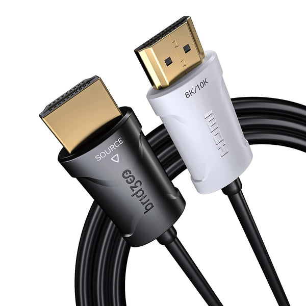 8K Fiber Optic HDMI Cable 30ft, Ultra High Speed 48Gbps Active HDMI 2.1  Cable [8K@60Hz, 4K@120Hz], Support Dynamic HDR, eARC, Dolby Atmos, HDCP  2.3, Compatible with RTX 3080/3090 Xbox X PS5 