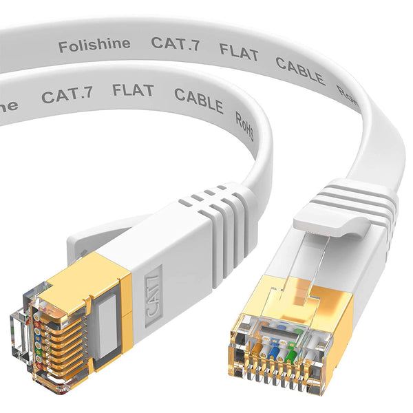 UGREEN Ethernet Cable, Cat 7 Gigabit LAN Network RJ45 High-Speed Patch Cord  Flat Design 10Gbps 600Mhz/s for Raspberry Pi 4, Console, PS3, PS4, Switch