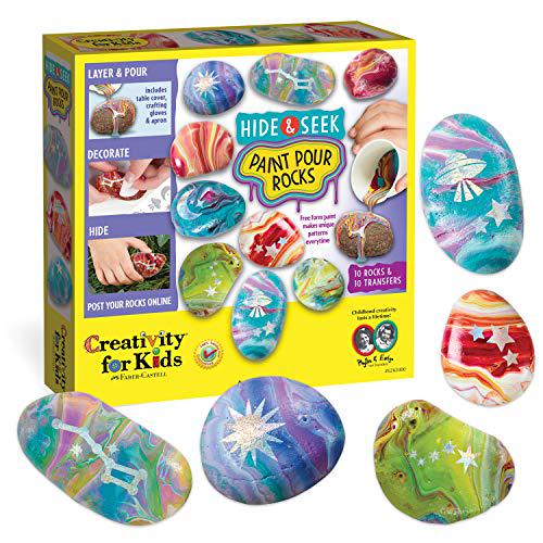 Glow In The Dark Rock Painting Kit for Kids - Arts and Crafts for