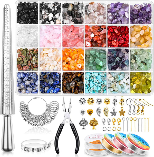 Xmada Jewelry Making Kit - 1587 PCS Beads for Jewelry Making Jewelry Making  Supplies with Crystal Beads Jewelry Plier Beading Wire Earring Hooks Ring  Bracelet Making Kit for Girls and Adults