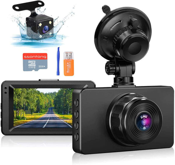 Presentation Dashcam GKU D600 front + rear camera 