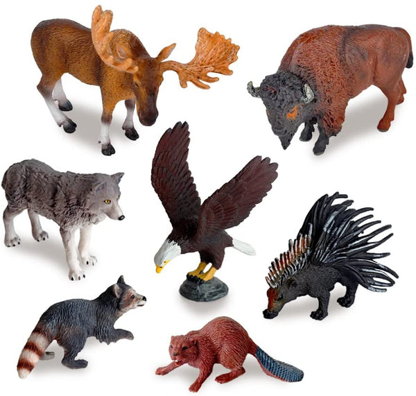 Animals Figure,54 Piece Mini Jungle Toys Set,ValeforToy Realistic Wild  Vinyl Plastic Animal Learning Party Favors for Boys Girls Kids Toddlers  Forest