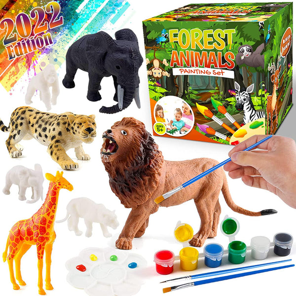 Animals Figure,54 Piece Mini Jungle Toys Set,ValeforToy Realistic Wild  Vinyl Plastic Animal Learning Party Favors for Boys Girls Kids Toddlers  Forest